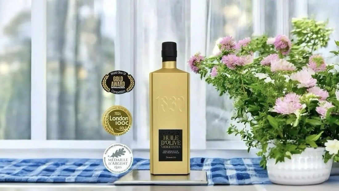 Hochwertiges Testsieger Olivenöl von Maison Brémond in einer edlen goldenen Flasche. Prämiert mit renommierten Auszeichnungen für exzellente Qualität und Geschmack. Jetzt kaufen und genießen.