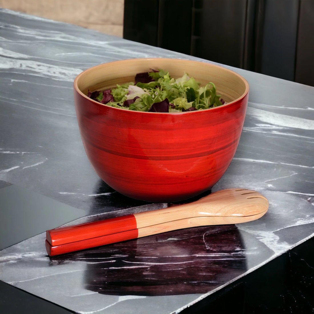 Bambus Schale, Bambus Salat Schssel, Bowl Salatschssel  Maison Brmond