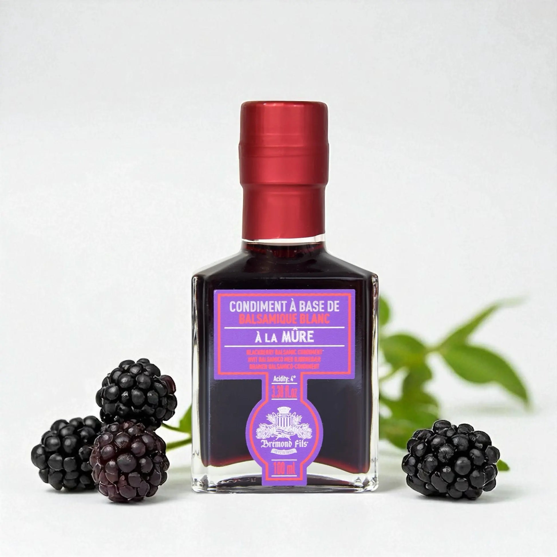 Weißes Balsamico-Condiment mit Brombeere von Maison Brémond 1830