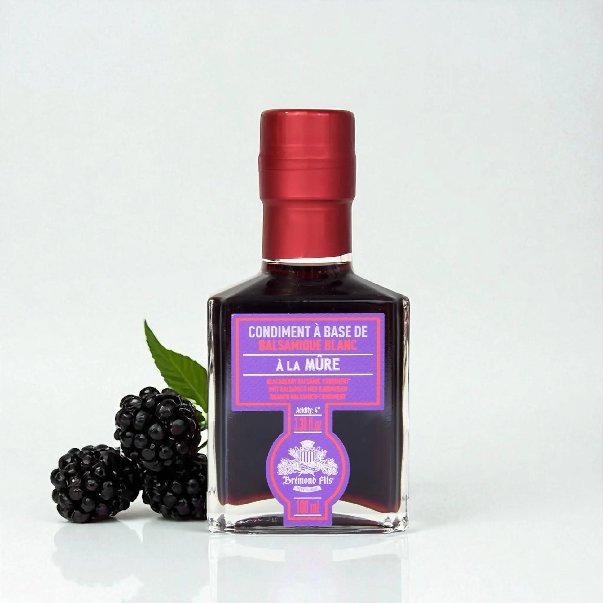 Weißes Balsamico-Condiment mit Brombeere von Maison Brémond 1830
