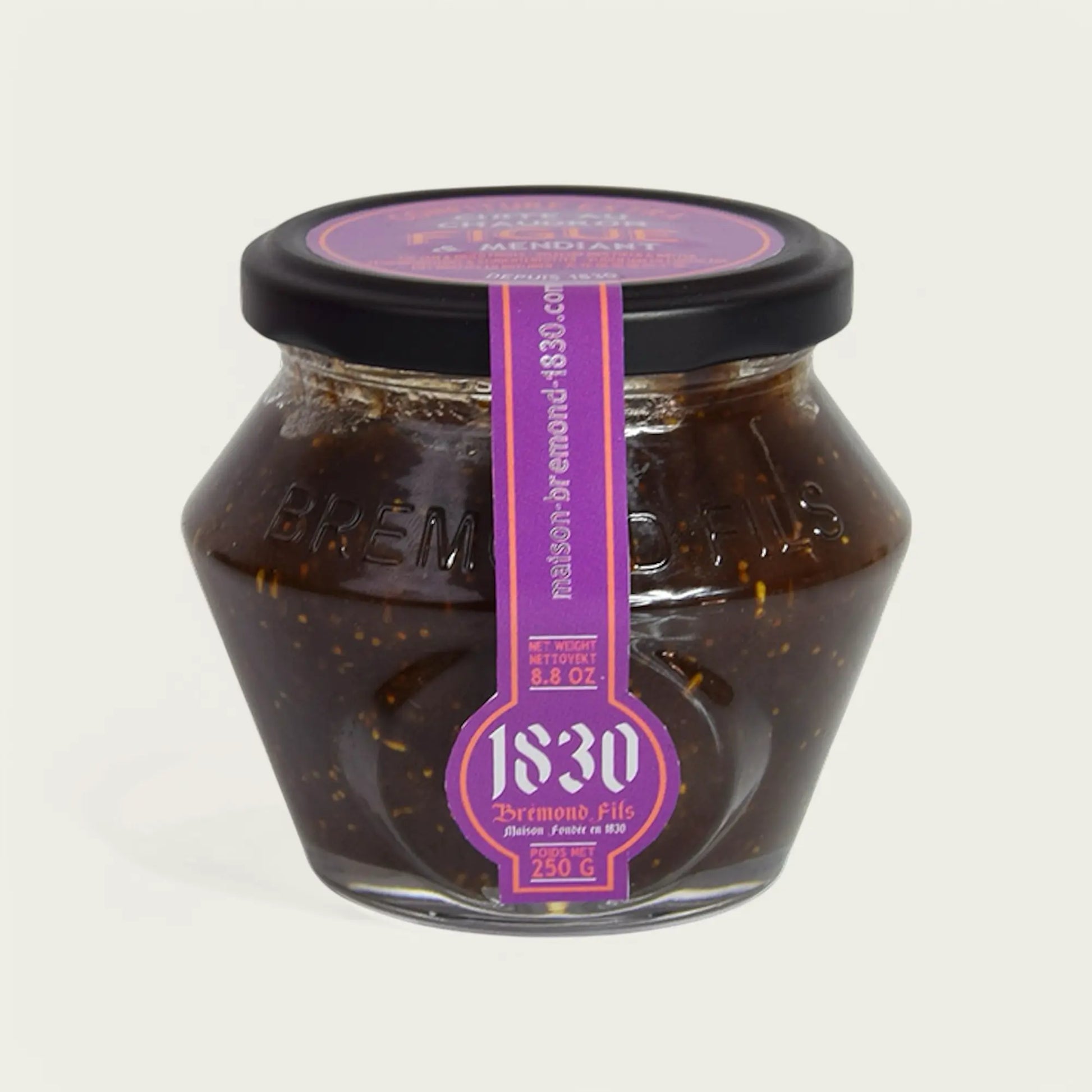 Feigenkonfitüre mit Trockenfrüchten und Nüssen im edlen 250 g Glas von 1830 – feinste Delikatesse für Genießer.