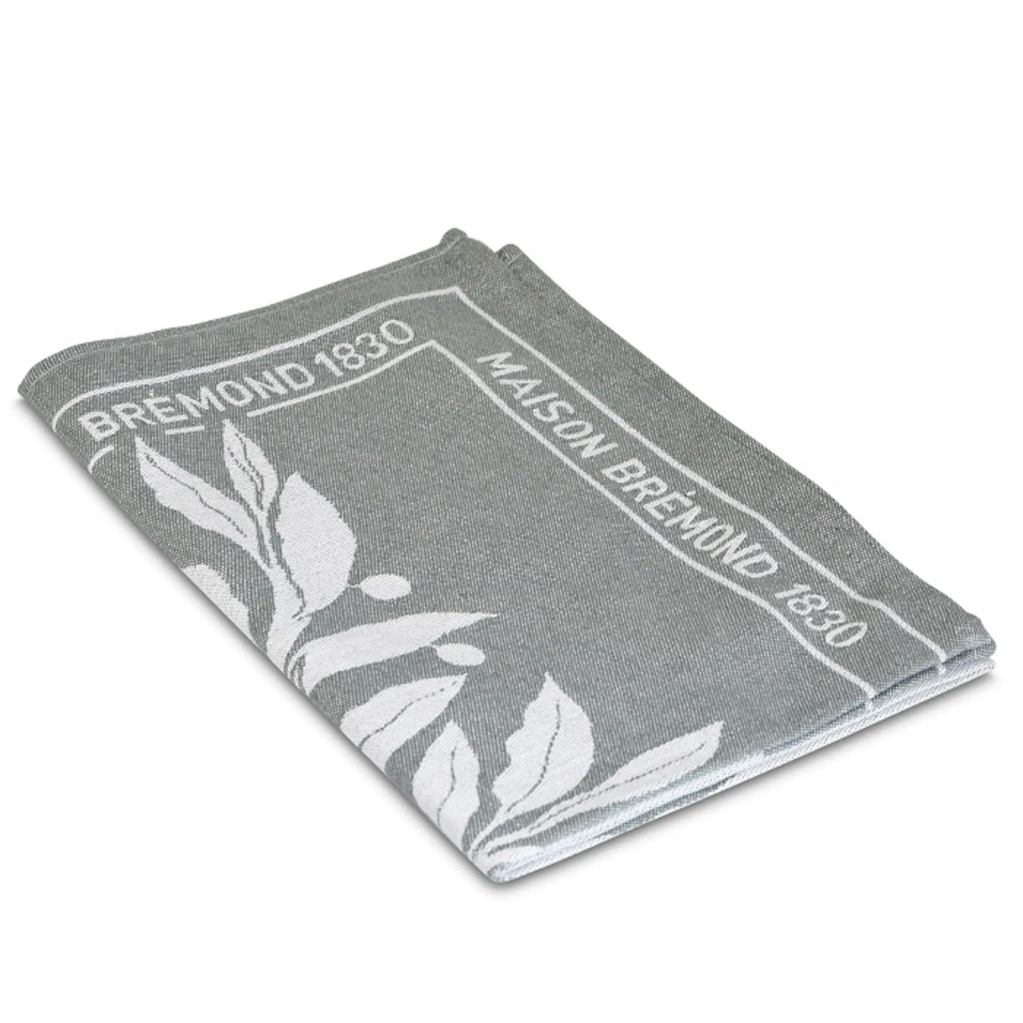 Grauer Baumwoll-Küchentuch 70x50 cm von Maison Brémond 1830