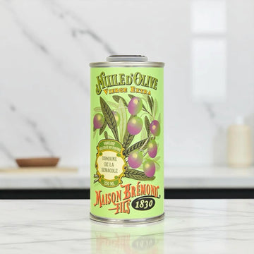 Eine Dose Olivenöl auf der Theke. Maison Brémond 1830 – Olivenöl Testsieger aus Frankreich kaufen