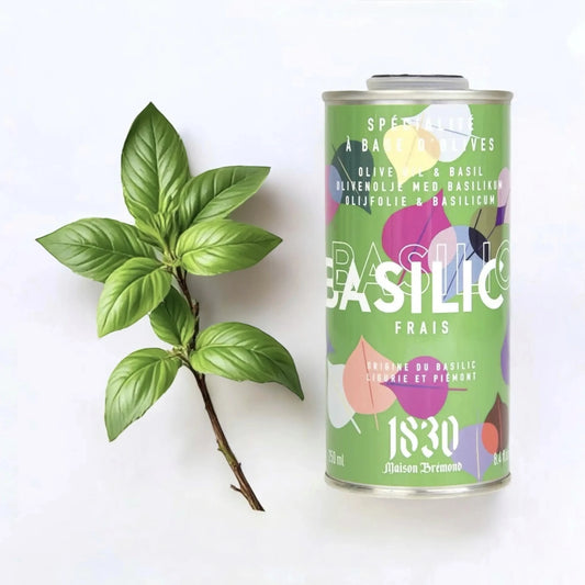 Hochwertiges Olivenöl mit Basilikum im Kanister – aromatisch und frisch. Jetzt Olivenöl mit Basilikum kaufen und mediterranen Genuss erleben