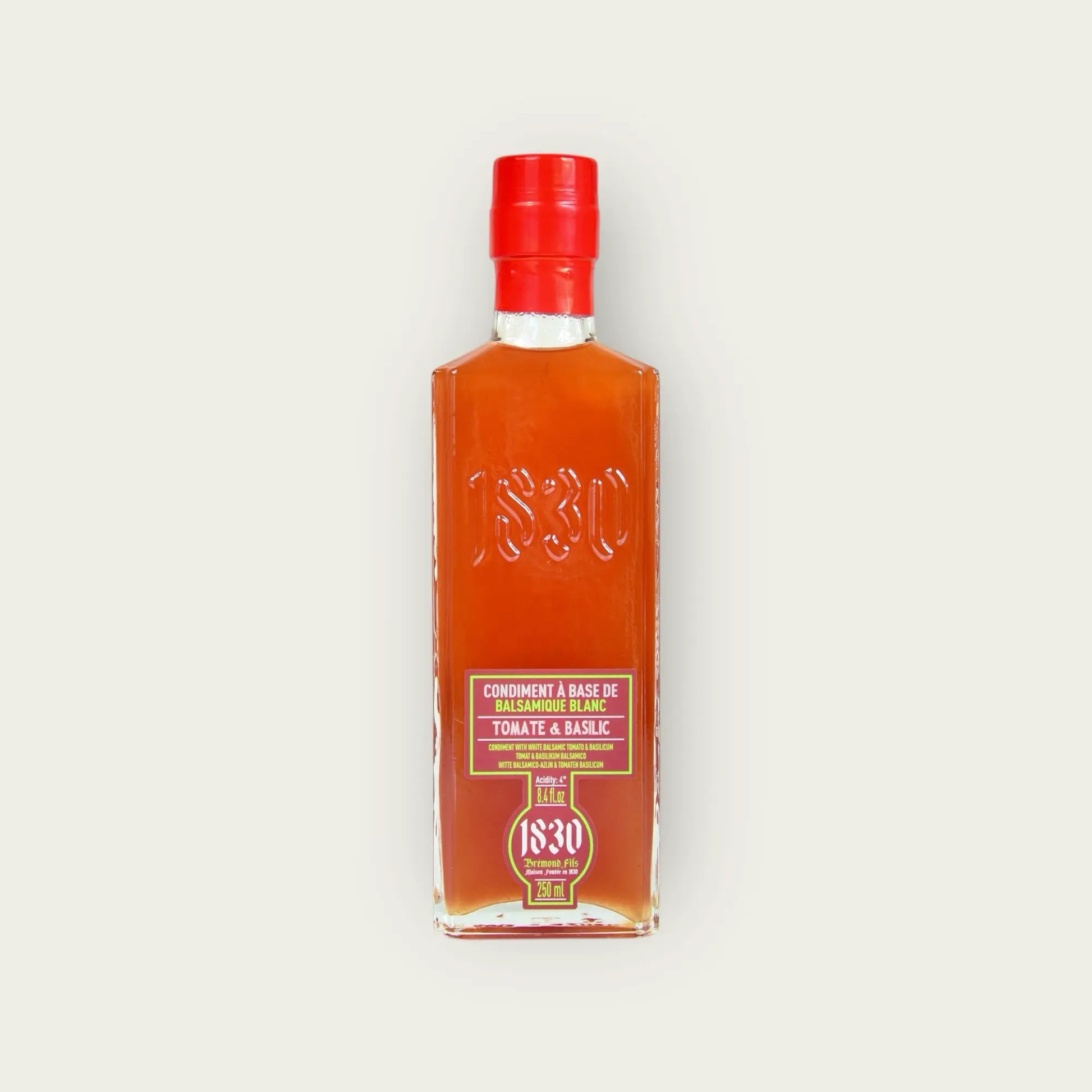 Tomate-Basilikum-Essig 250 ml – Mediterraner Essiggenuss mit fruchtiger Tomate und frischem Basilikum. Ideal für Salate, Gemüse und Marinaden.