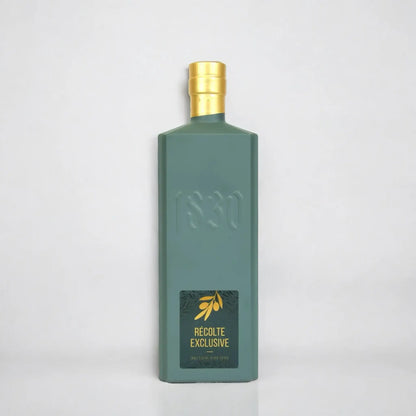 Designerflasche Bio Olivenöl aus Italien – Récolte Exclusive von Maison Brémond mit goldener Verschlusskappe