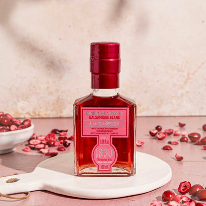 Weißes Balsamico-Condiment mit Cranberry von Maison Brémond 1830, 100 ml.