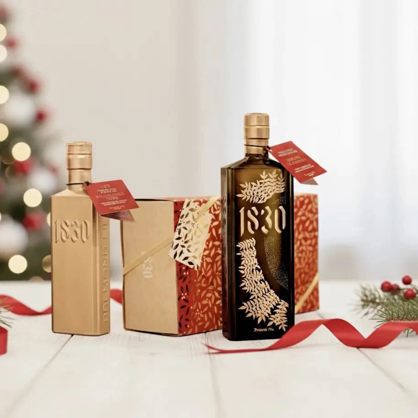 Luxuriöses Feinkost Geschenkset Weihnachten – Olivenöl und Balsamico Limited Edition von Maison Brémond 1830.