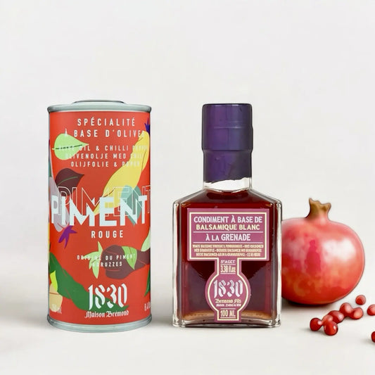 Geschenkset GOURMET. Granatapfel Essig - Olivenöl Chili