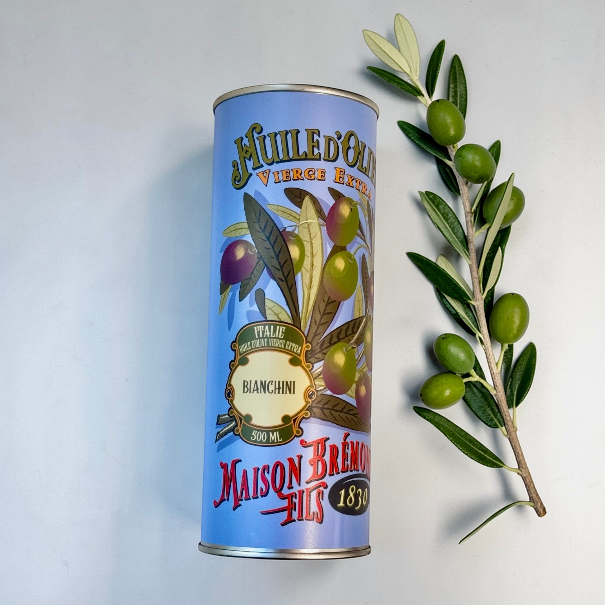 Extra natives Olivenöl Bianchini aus Italien 500 ml – Premium Olivenöl von Maison Brémond 1830

