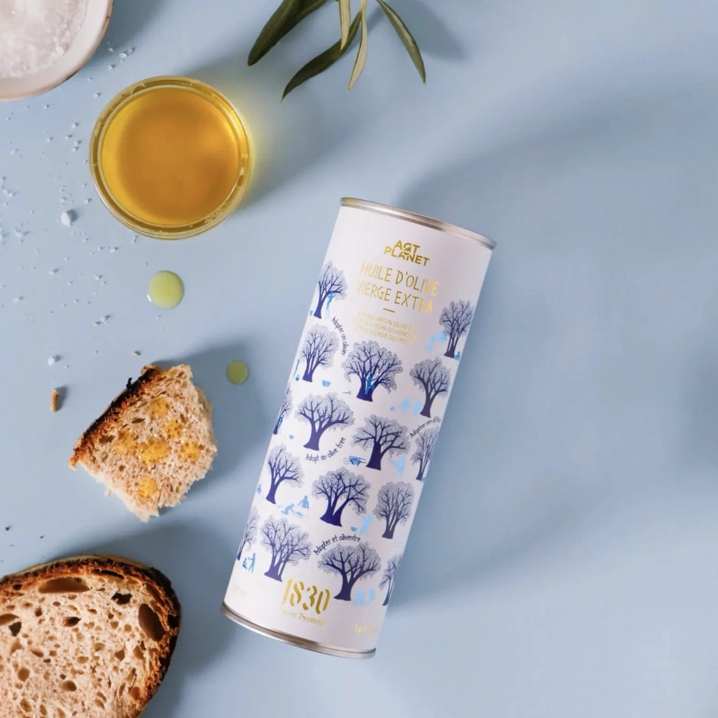 Natives Olivenöl extra aus Oliete – Maison Brémond 1830 Save Nature Edition mit Brot, Salz und Olivenzweig
