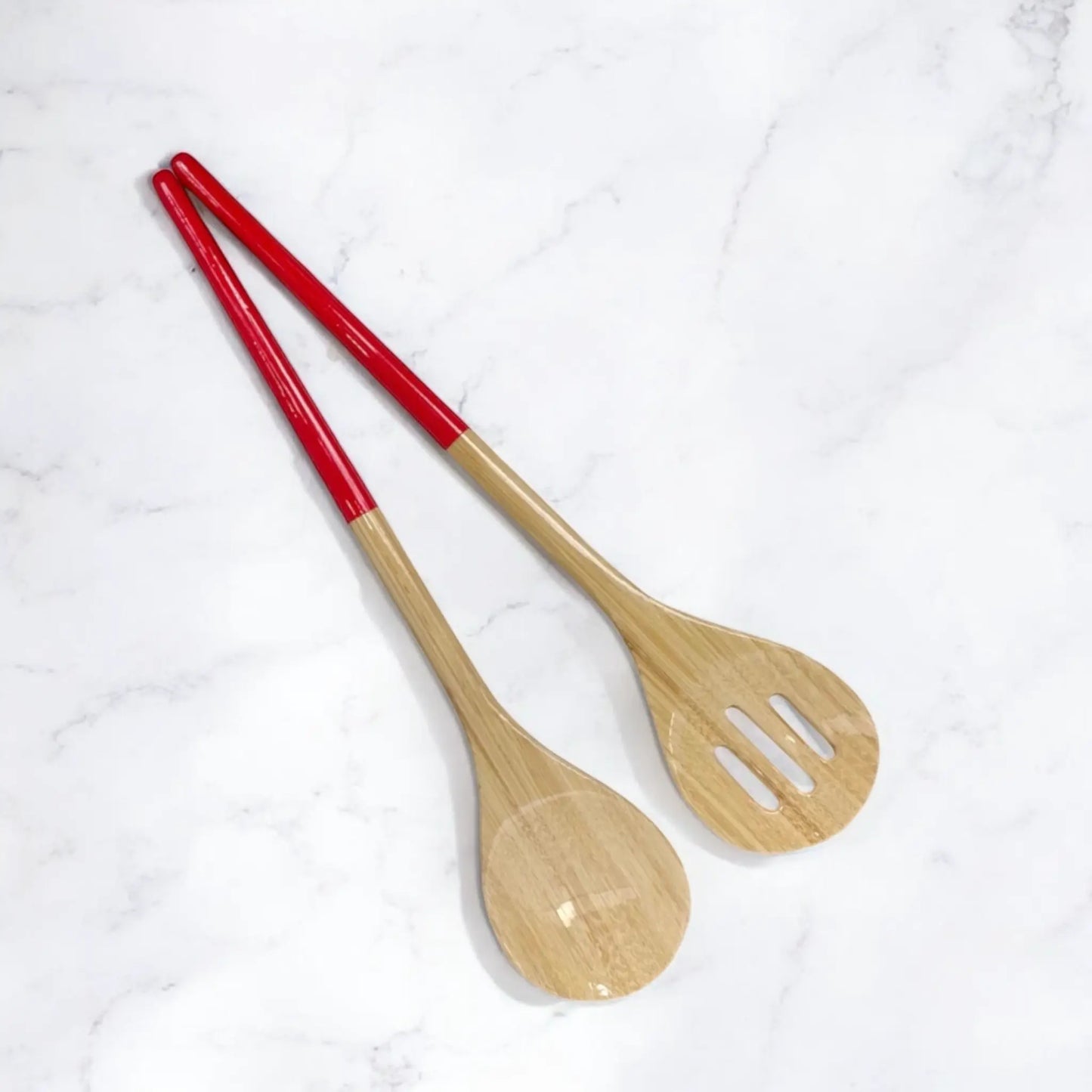 Salatbesteck Bambus 32,5 cm